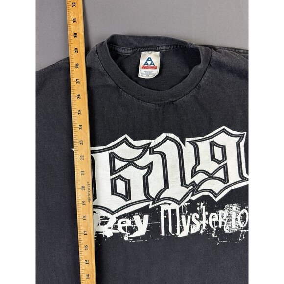 Rare Vintage Y2K Rey Mysterio 619 Art Wrestling WWF WWE Black XL Shirt Promo - Picture 9 of 9
